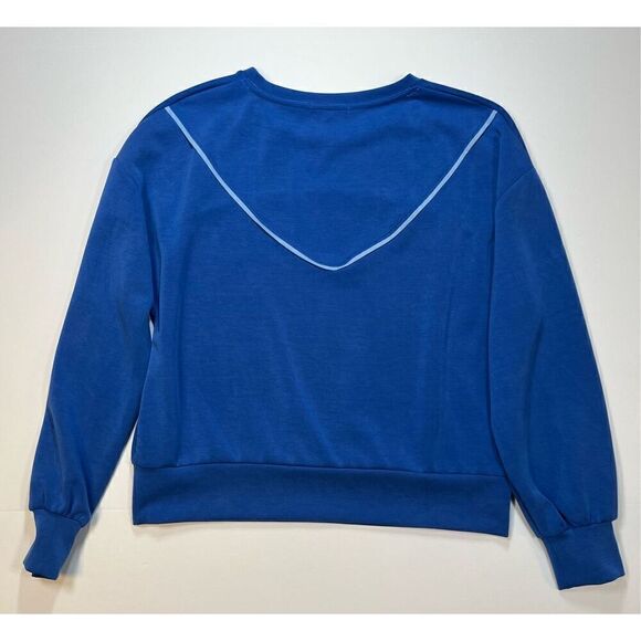 Revolve Simply Jules RelaxedFit Crewneck Sweatshirt Blue AthleticSoft Size Large - Picture 7 of 8